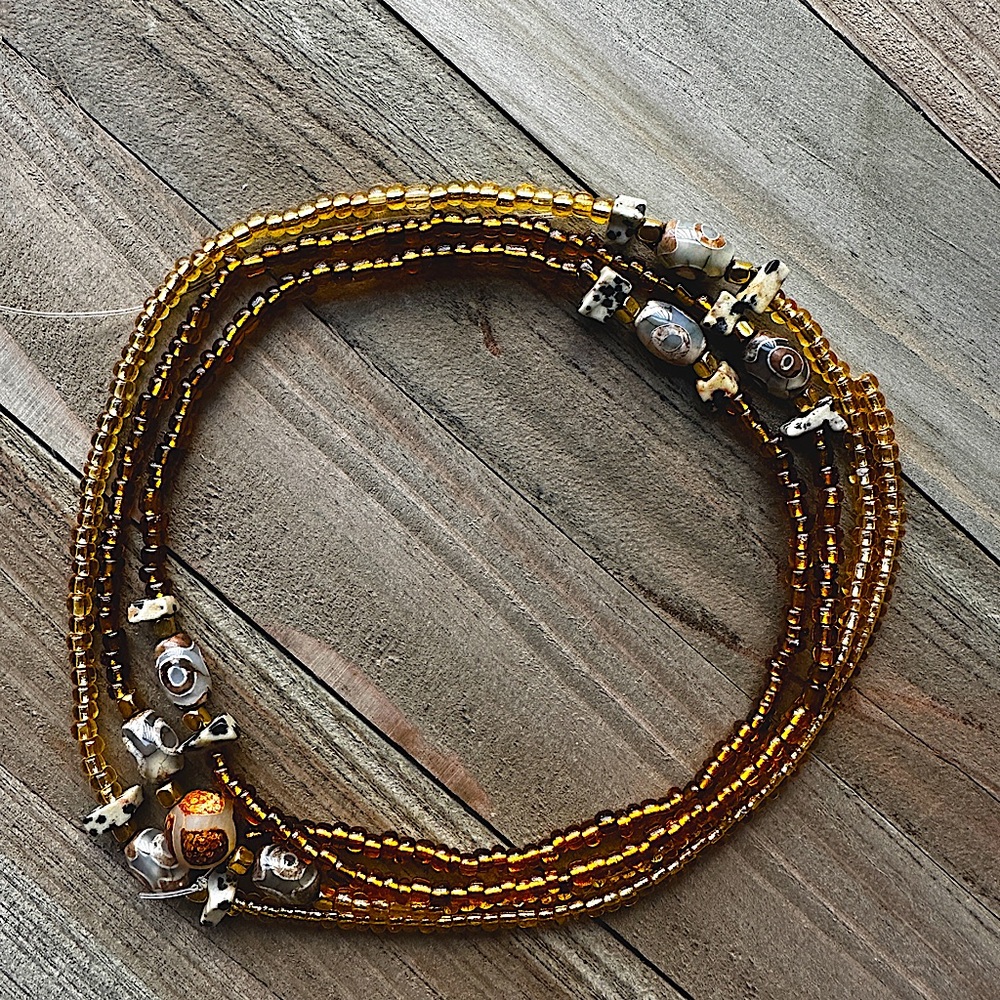 Dalmatian Jasper And Agate Waistbeads